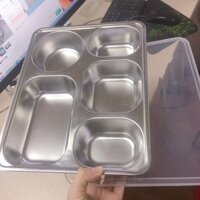 khay cơm inox sâu lòng ( combo 10 bộ cả nắp )