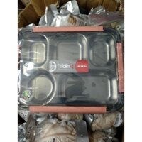 Khay cơm văn phòng inox 5 ngăn