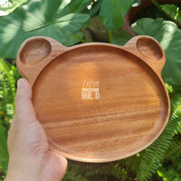 Khay Con Gấu - Gỗ Xà Cừ Nguyên Khối, Có Phủ Chống Thấm