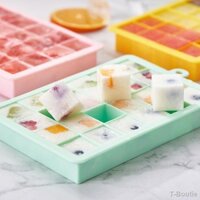 ㍿Khay đá silicon, hộp đá gia đình có nắp, hộp đựng thức ăn cho trẻ em, tủ đông đá nhanh net nổi tiếng, khuôn làm đá đông