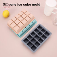 Khay đá viên có nắp silicon Khay đá viên Khay đựng đá viên silicon có nắp cho rượu whisky Cocktail Dễ dàng nhả 15 khoang Khuôn đá cho tủ đông Máy làm đá viên cao cấp