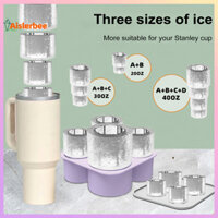 Khay đá viên silicon Aislerbee cho cốc 40oz 30oz 20oz có nắp Máy rửa chén không rò rỉ BPA Khuôn đá an toàn Máy làm đá hình trụ lớn cho cocktail Nước ép cà phê whisky