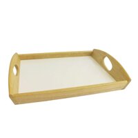 Khay đáy MDF mica trắng, tay cầm oval  size trung  Gỗ Đức Thành - 27731