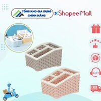 Khay Để Mỹ Phẩm,Khay Nhựa Chia 4 Ngăn Loại Lớn Tiện Ích 5688- Rổ Tiện Ích Để Bàn 4 Ngăn Đựng Mỹ Phẩm,Đựng Đồ Đa Năng