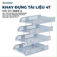 Khay để tài liệu sách vở 3-4 tầng nhựa Việt Nhật. Kệ đựng tài liệu A4 văn phòng nhiều ngăn tiện dụng - Homewares