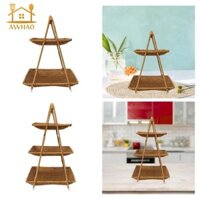 Khay Dệt Trái Cây Mây Giỏ Đựng Đồ Ăn Nhẹ Giá Đựng Mỹ Phẩm Khay Đứng Đa Năng Giỏ Bánh Mì Cho Nhà Hàng