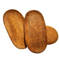 KHAY-DĨA GỖ DỪA HÌNH OVAL – DĨA HỘT XOÀI LÀM TỪ GỖ DỪA