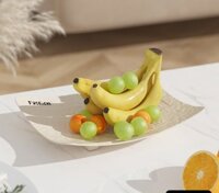 Khay, dĩa nhựa đựng hoa quả chữ nhật dáng cong siêu sang