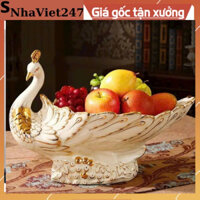 Khay Đựng Bánh Kẹo-Đĩa để Hoa Qủa,Bát cắm hoa Hình Chim Công,bằng Gốm Sứ Nhập Khẩu Cao Cấp