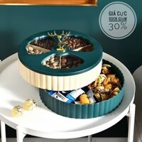 KHAY ĐỰNG BÁNH KẸO, ĐỰNG MỨT 2 TẦNG DÙNG CHO DỊP TẾT LÀM BẰNG NHỰA LÚA MẠCH  ĐẢM BẢO CHẤT LƯỢNG