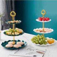 Khay đựng bánh kẹo, hoa quả, mứt tết 3 tầng hàng loại 1 cao cấp với thiết kế theo phong cánh Châu Âu sang trọng - TRÁNG