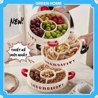 Khay đựng bánh kẹo tế Khay mứt tết Hộp đựng bánh kẹo tết khay bánh kẹo tết chia ngăn tiện lợi Green Home - DBK04