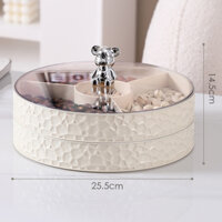 Khay Đựng Bánh Kẹo Tết, Mứt Tết 2 Tầng Nắp Gấu Sang Trọng