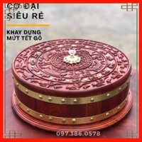 KHAY ĐỰNG BÁNH KẸO TẾT TRỐNG ĐỒNG GỖ HƯƠNG GIÁ RẺ