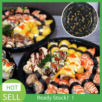 Khay đựng bánh Sandwich có thể tái sử dụng và tái chế GRA Khay Buffet có nắp trong suốt và chống sương mù 10 chiếc Khay đựng bánh Sandwich tròn có nắp đậy Món ăn thanh lịch Sushi cho Đông Nam