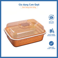 Khay đựng bát đũa, Rổ úp chén bát, để đồ ăn, thiết kế có nắp tiện lợi ngăn ngừa bụi bẩn
