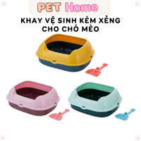 Khay Đựng Cát Vệ Sinh Cho Chó Mèo Có Thành Cao Chắc Chắn