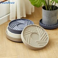 Khay đựng cây bánh xe di chuyển FOUNDTWO, đường kính trong 26,5cm / 10,43in Khay đựng hoa nhựa tròn xoay 360 độ, Thảm chậu hoa di động dày bốn bánh trong nhà có thể tháo rời