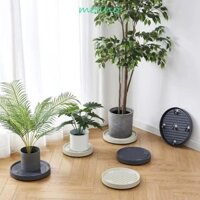 Khay đựng chậu hoa bằng nhựa tròn MOCHO, đường kính trong 19,3 / 28,3cm Bánh xe di chuyển Khay đựng cây, Giá treo cây cảnh Di động Bền dày có thể tháo rời Thảm chậu hoa ngoài trời