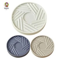 Khay đựng chậu hoa bằng nhựa tròn TIEZI, Bánh xe di chuyển xoay 360 độ dày Khay đựng thực vật, Đĩa đựng chậu cây di động không ồn ào Thảm chậu hoa có thể tháo rời chất lượng cao ngoài trời