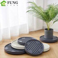 Khay đựng chậu hoa bằng nhựa tròn FUNG, Khay đựng thực vật di động dày, Tấm bảo vệ sàn Bốn bánh Đường kính trong bền 19,3 / 28,3cm Thảm lót chậu hoa có thể tháo rời