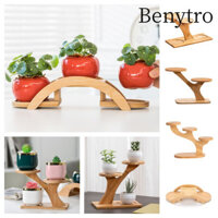 Khay đựng chậu hoa, Giá đỡ cây trang trí nhà cửa Giá đỡ chậu hoa, Quà tặng ổn định Máy tính để bàn Trang trí bằng gỗ tre Giá hoa ban công Sân thượng