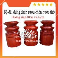 Khay đựng chén rượu chén nước, gỗ gụ hương cao cấp