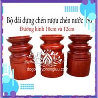 Khay đựng chén rượu chén nước,Bộ đài thờ gỗ gụ hương nguyên khối