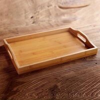 Khay đựng cốc uống nước gỗ tre - Khay to