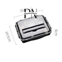 Khay đựng cơm 5 ngăn khay đựng thức ăn  cơm văn phòng Inox cao cấp trống tràn