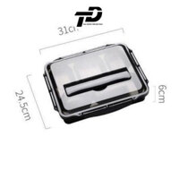 Khay đựng cơm 5 ngăn khay đựng thức ăn  cơm văn phòng Inox cao cấp trống tràn