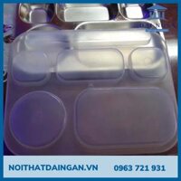 Khay đựng cơm inox có nắp K07