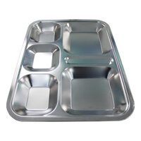 Khay đựng cơm inox có nắp loại lớn