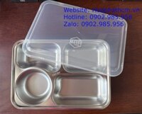 Khay Đựng Cơm Inox Trẻ Em