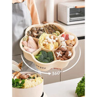 Khay đựng đồ ăn lẩu nhiều ngăn /Rổ nhựa đựng rau, củ, có từng khay tách rời
