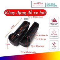 Khay đựng đồ đa năng cho ô tô hộc để đồ khe ghế cho xe hơi - kích thước tiêu chuẩn sử dụng phù hợp cho nhiều loại xe có lớp da chống xước