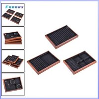 Khay đựng đồ trang sức bằng gỗ Khay đựng đồ trang trí sành điệu thêu vải trưng bày trang sức để trưng bày bán