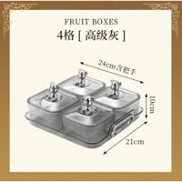 khay đựng mứt núm gấu 4 hũ kèm khay