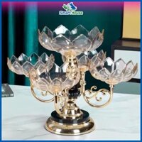 Khay đựng mứt tết 4,5 tầng, khay đựng bánh kẹo hoa quả phong cách hiện đại, đơn giản