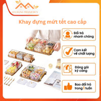 Khay đựng mứt tết 6 ngăn cao cấp, Hộp đựng bánh kẹo hoa quả sang trọng