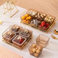 Khay đựng mứt tết 6 ngăn cao cấp, Hộp đựng bánh kẹo hoa quả  sang trọng bằng MIKa