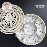 Khay Đựng Mứt Tết Bằng Sứ Chuồn Bát Tràng – 17028