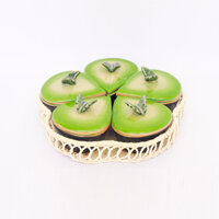 Khay Đựng Mứt Tết Hình Giọt Nước Bằng Sứ Bát Tràng Đẹp