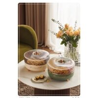 Khay Đựng Mứt Tết, Hộp Đựng Bánh Kẹo 2 Tầng Hình Tròn Xoay 360 Tiện Lợi