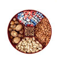 Khay đựng mứt tết,hộp mứt tết 1 tầng cao cấp, sang trọng (Tặng kèm 5 bao lì xì)