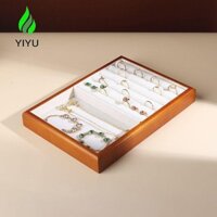 Khay đựng nhẫn gỗ YIYU Velvet Simple Store
