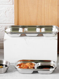 Khay đựng nước chấm inox cao cấp nhiều ngăn