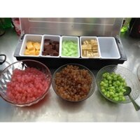 Khay đựng thạch, topping chia ngăn tiện lợi