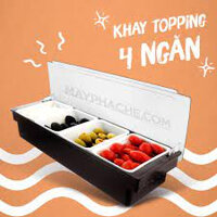 Khay Đựng Thạch, Topping, Trái Cây 4 Ngăn - 5 Ngăn