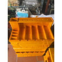 khay đựng tông đơ 1 hốc 5 ngăn đựng tông 4 màu đen, vàng, gỗ, khò cháy